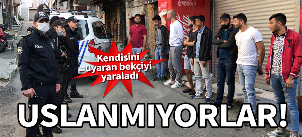 Uslanmıyorlar! Kendisini uyaran bekçiyi yaraladı