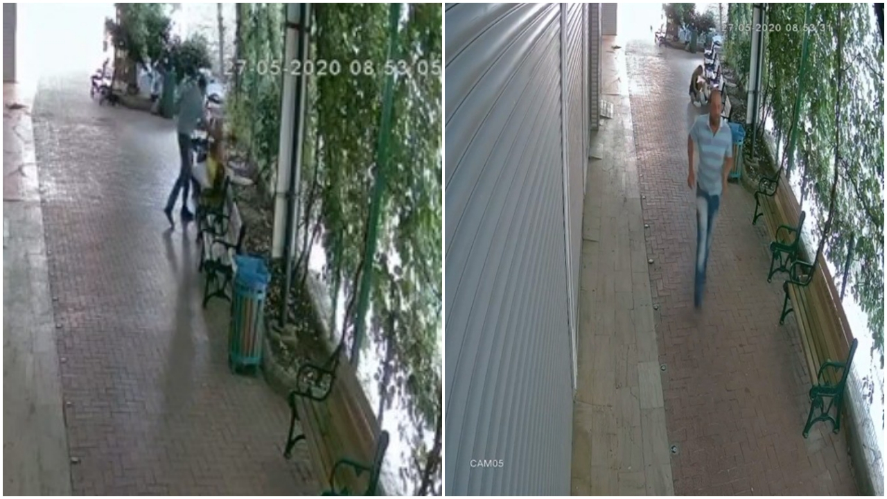 Banka müdürü kadına şiddet kamerada