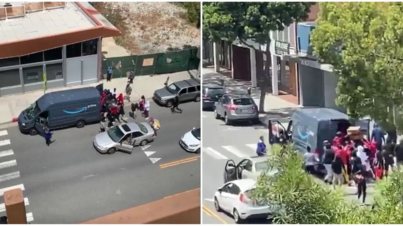 Amazon'un aracını böyle yağmaladılar...