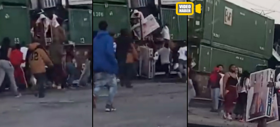 ABD'de bu kez hareket halindeki treni talan ettiler!