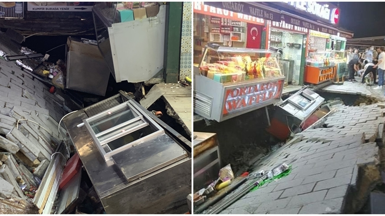 Kumpircilerin olduğu sokakta göçük...
