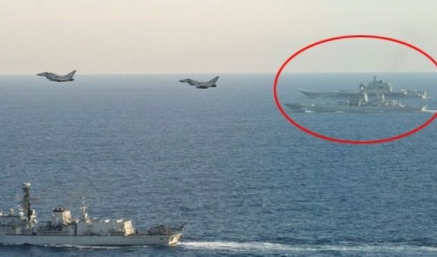 İngiliz jetleri ve savaş gemisi Rus filosunu kıskaca aldı