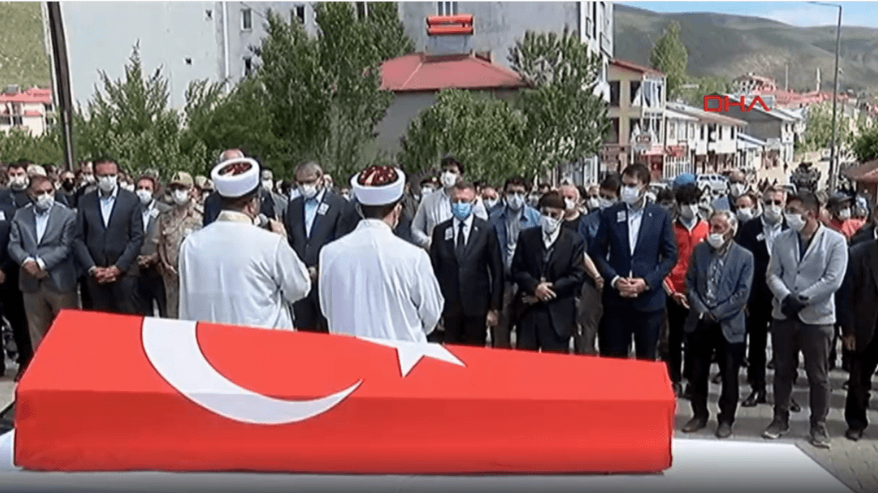 Depremde şehit olan korucu için tören düzenlendi