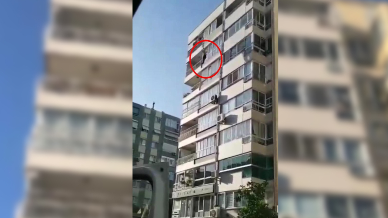 9. kattan kendini boşluğa bıraktı!