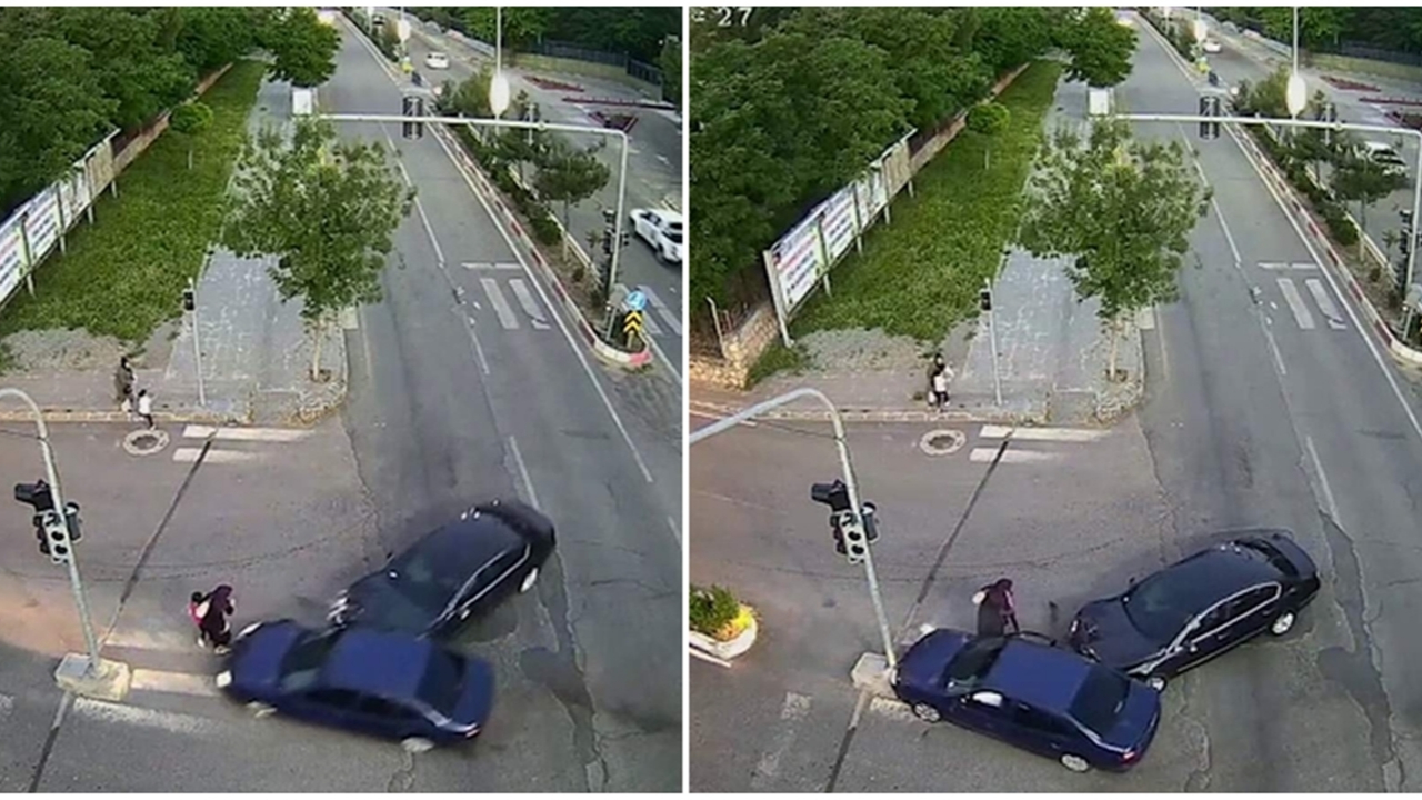 Anne ve çocuğu saniyelerle kurtuldu...