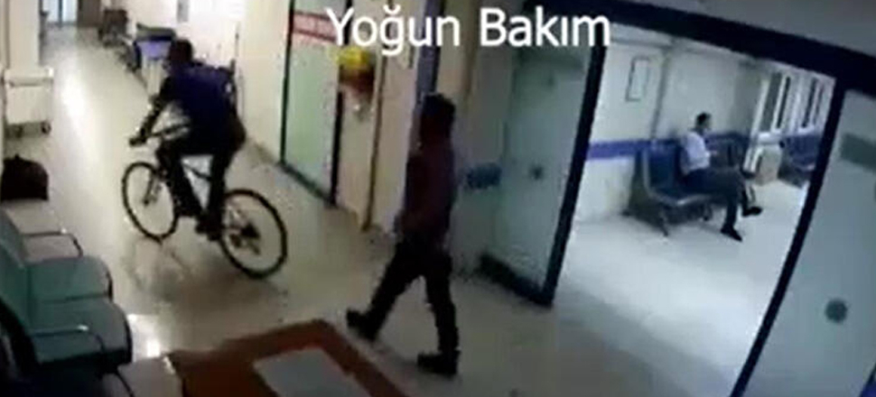 Ordu'da hastane koridorunda bisiklet süren doktor şoke etti!