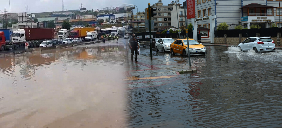 Şiddetli yağmur hayatı olumsuz etkiledi