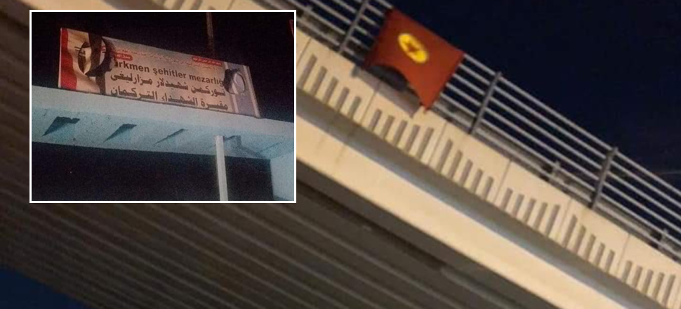 Hainler Kerkük'te işbaşında! Her yere 'paçavra' astılar