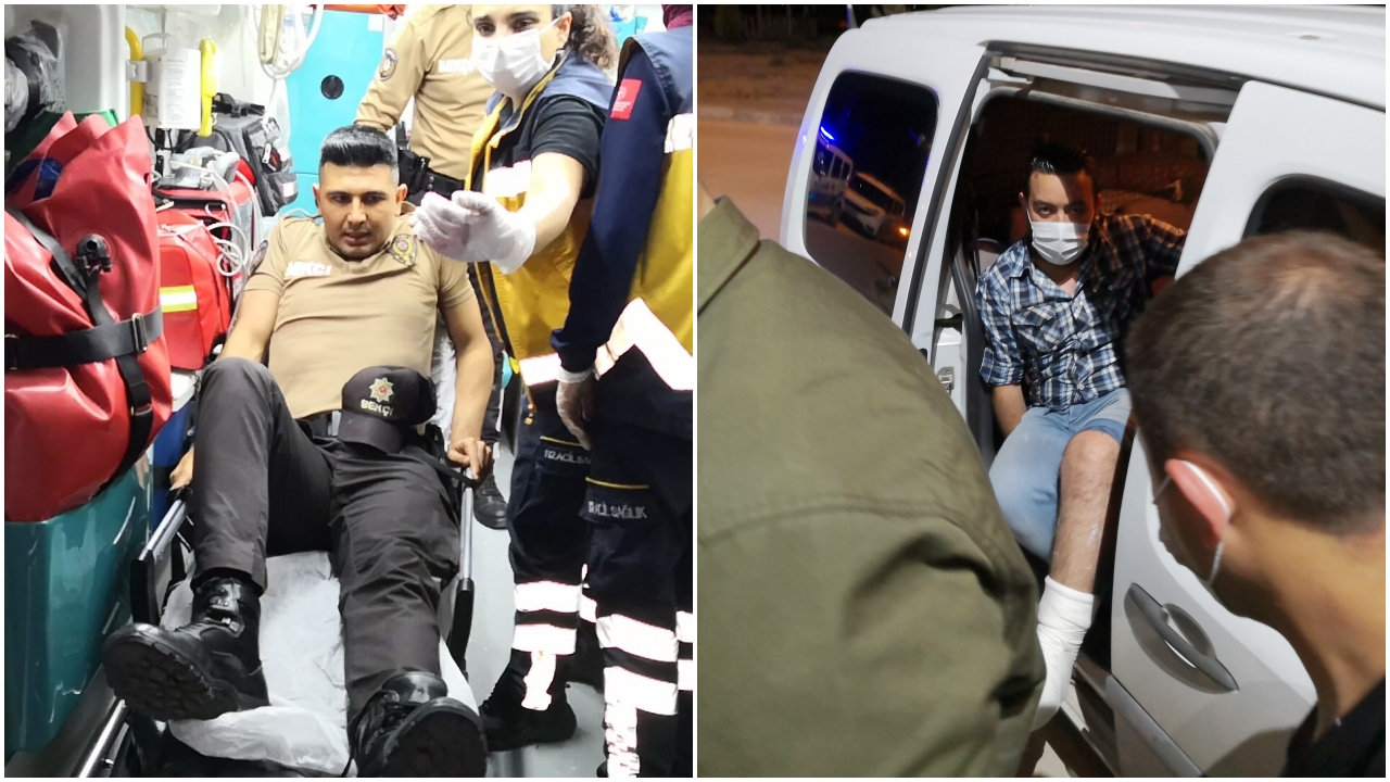 Bekçiyi ezdi, polisin ayağını kırdı