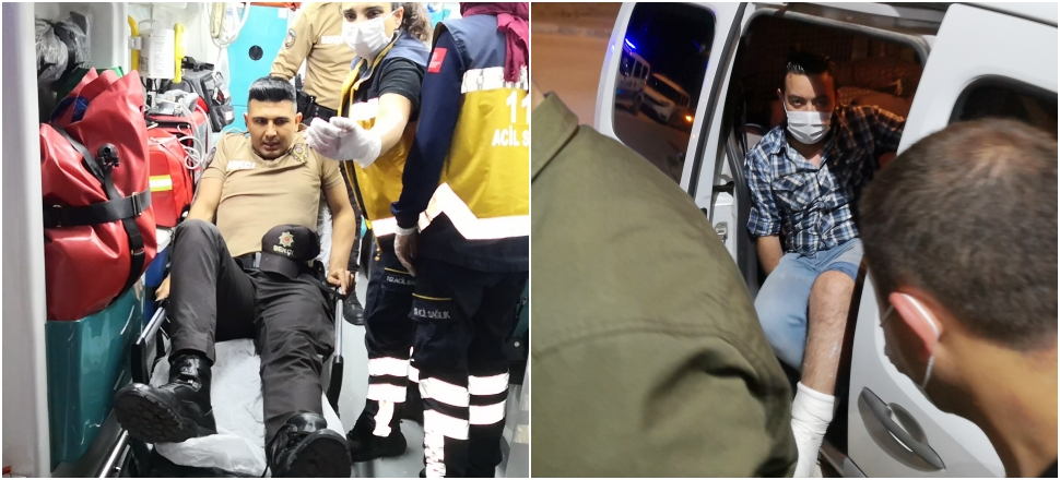 Bekçiyi ezdi, polisin ayağını kırdı