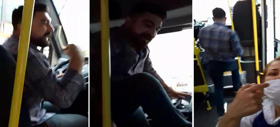 Kadına hem hakaret etti  hem de...