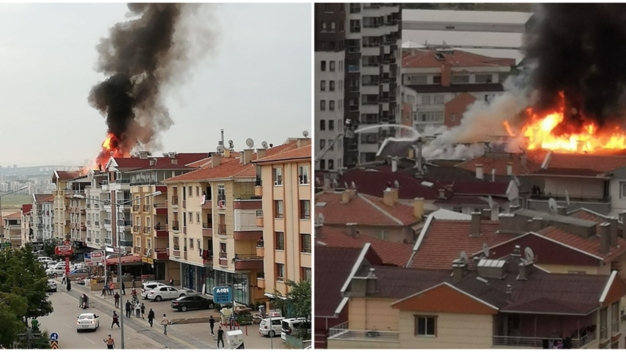 Alevler bir anda yayıldı...