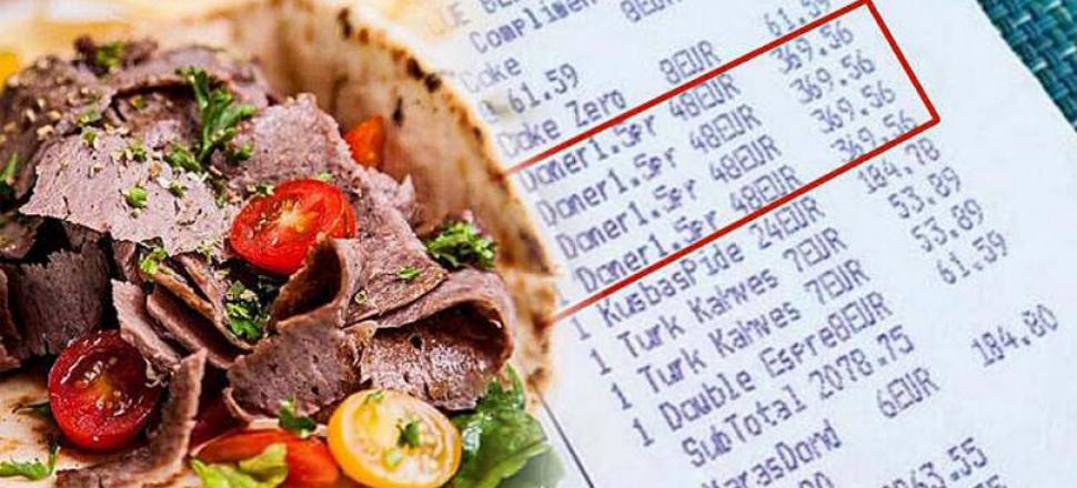 Restoranlardan 370 TL'lik döner savunması
