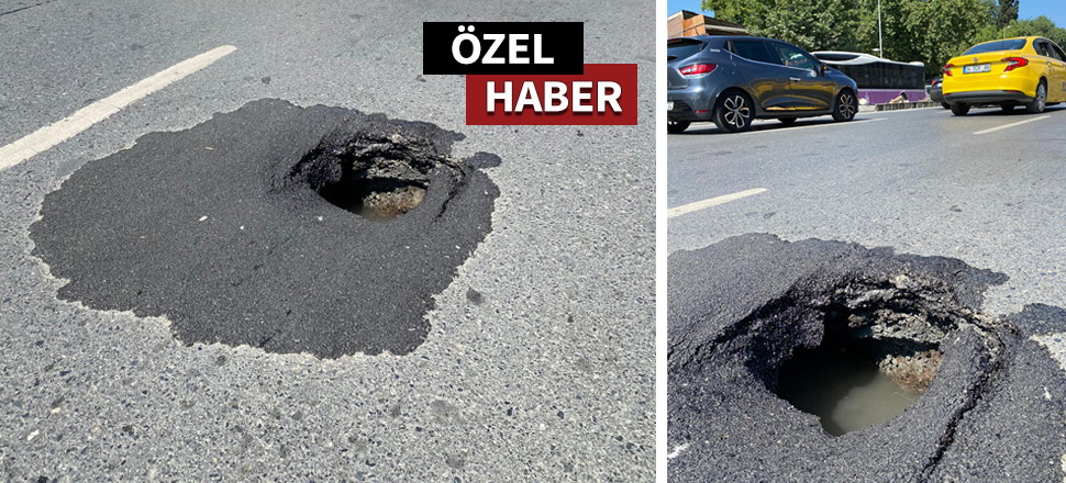Beşiktaş'ın göbeğinde asfalt çöktü!