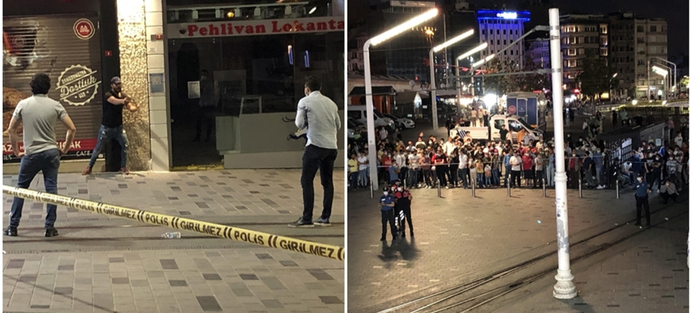İstiklal'de bıçaklı saldırgan alarmı