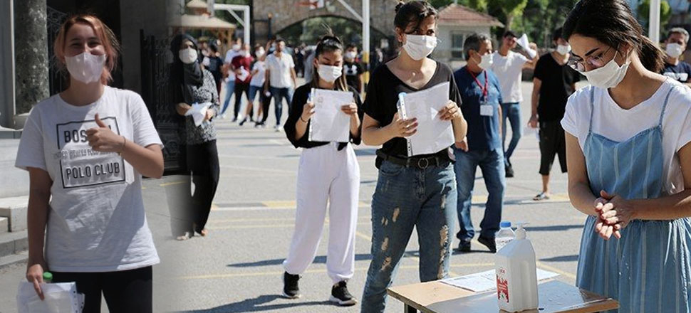 Sosyal mesafeli YKS sınavı sona erdi