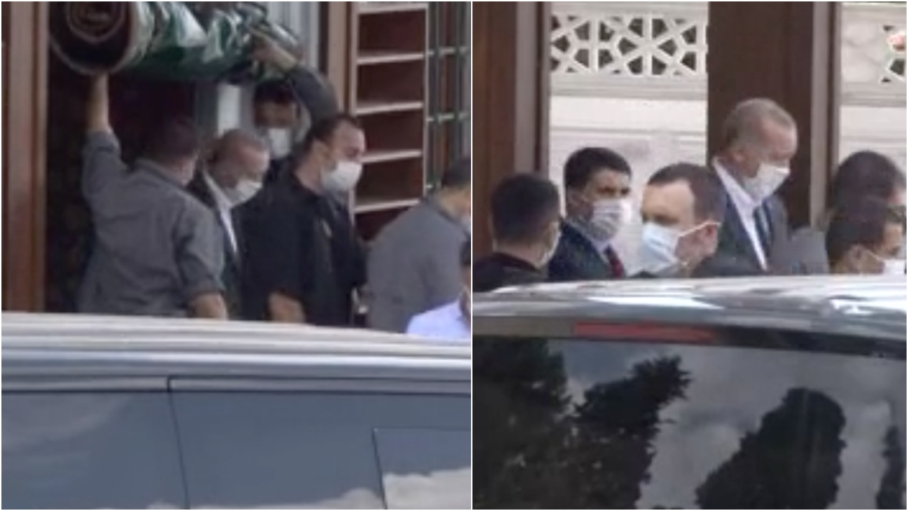 Erdoğan cuma namazını cemaatle kıldı