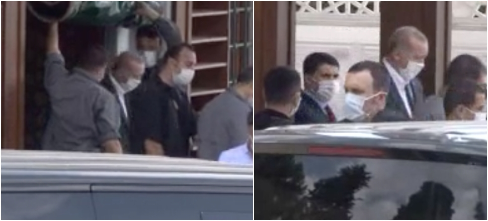 Erdoğan cuma namazını cemaatle kıldı
