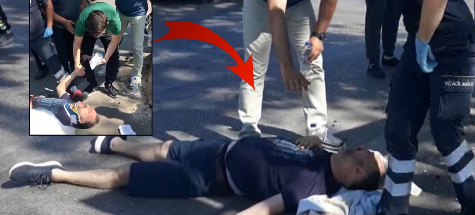 Kaza geçiren ailesinden sınava yetişmek için böyle ayrıldı