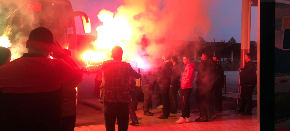 Asker uğrulama konvoyunda tehlikeli anlar