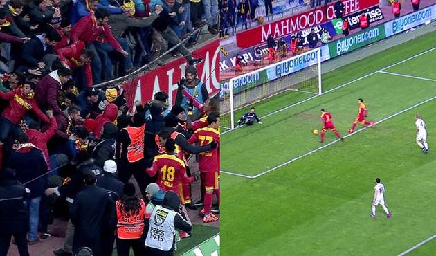 Umut Bulut'un golünde Kayserispor tribünü çöktü!