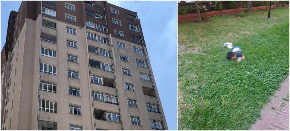 Minik Doruk 12'nci kattan böyle düştü