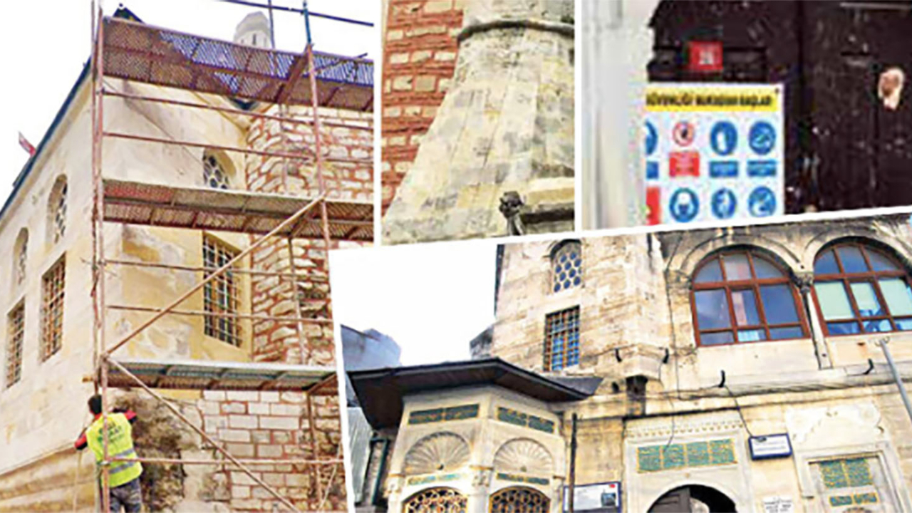 Üsküdar Ahmediye Külliyesi restorasyonunda tepki çeken görüntü