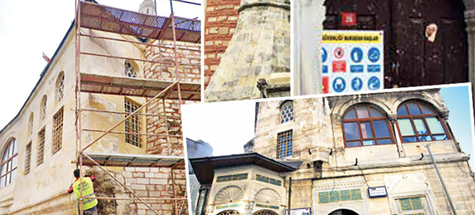 Üsküdar Ahmediye Külliyesi restorasyonunda tepki çeken görüntü