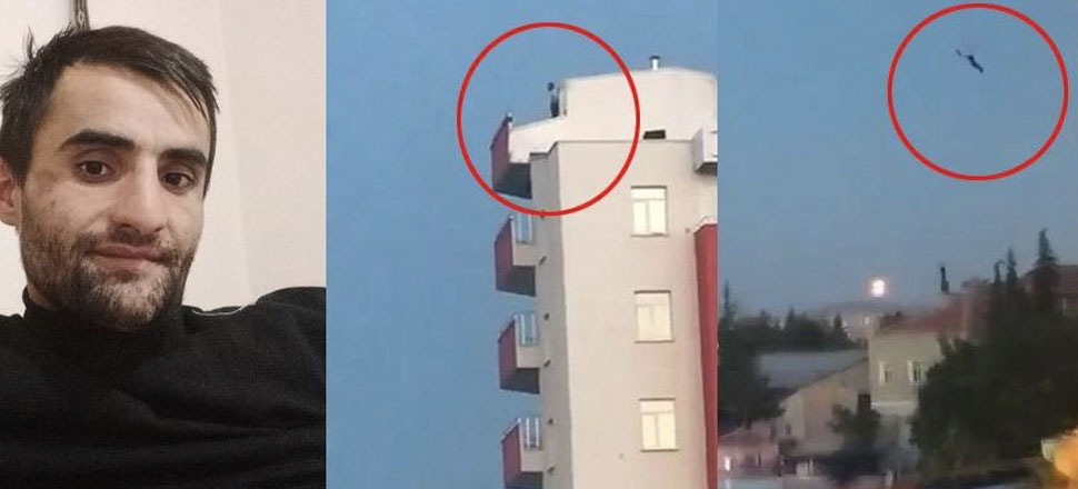 12. kattan kendini boşluğa bıraktı!