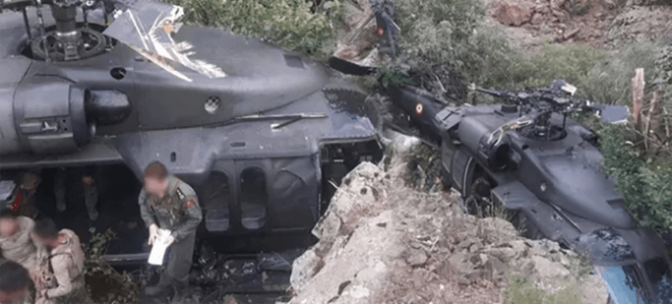 Bingöl'de arızalanan askeri helikopteri kahraman pilot ormanlık alana indirdi