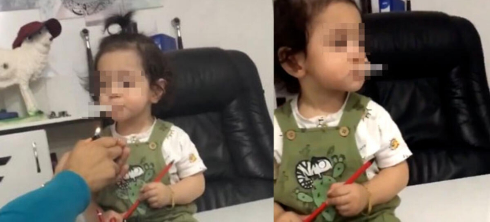Bu 2 yaşındaki çocuğa sigara içirdiler