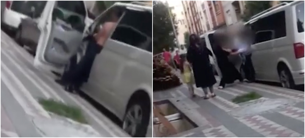 Kocasını minibüste başka kadınla yakaladı