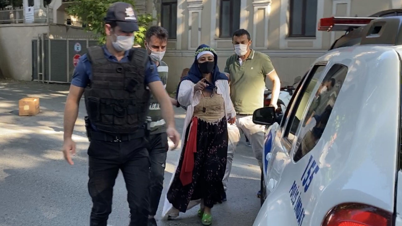 Dolmabahçe’de hareketli dakikalar: Şüpheli kadın gözaltına alındı