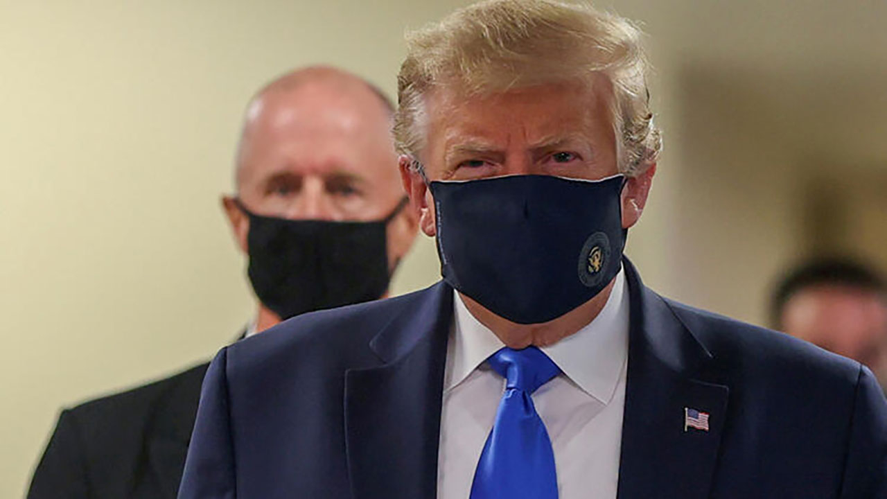 ABD Başkanı Trump aylar sonra ilk kez maskeli