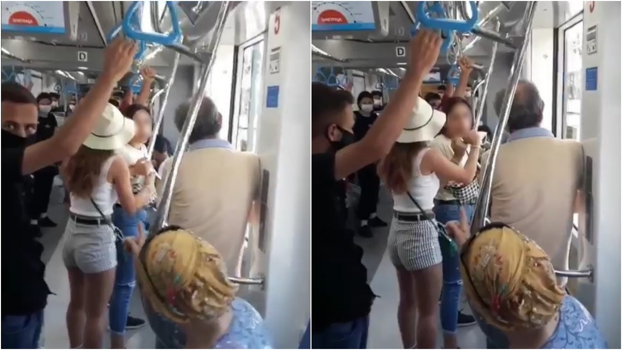 Tramvayda 'Maske takmam' inadı