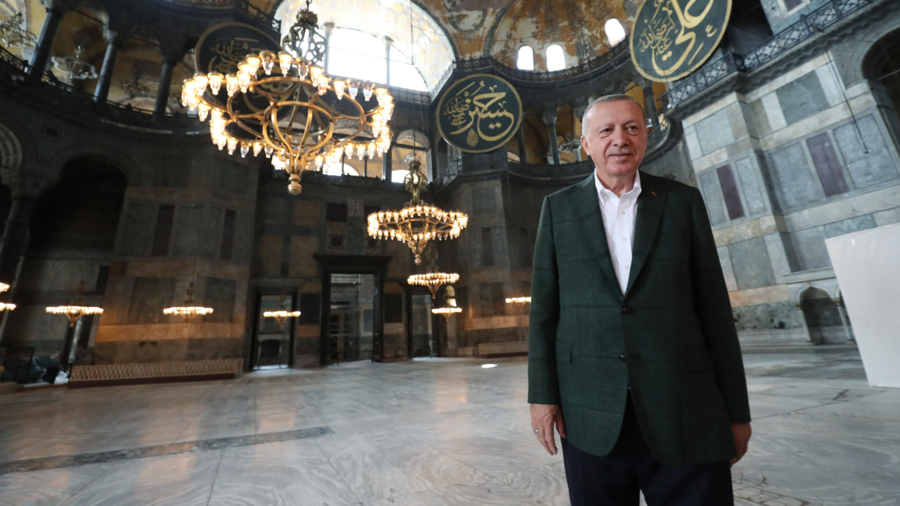 Cumhurbaşkanı Erdoğan Ayasofya Camii'nde!