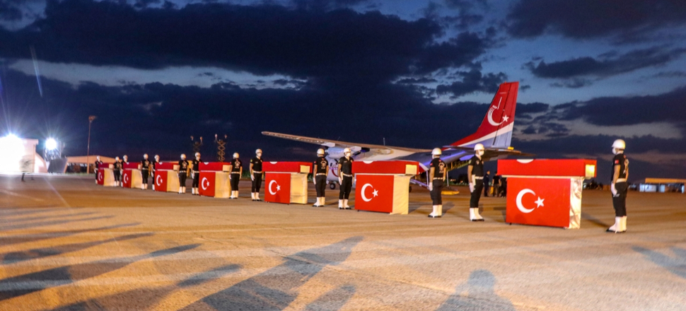 7 şehit memleketlerine uğurlandı