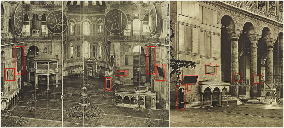 Ayasofya Camii'ndeki eserlerden iz yok