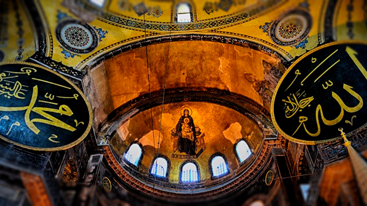 Ayasofya'daki freskler bir dakikada kapanacak