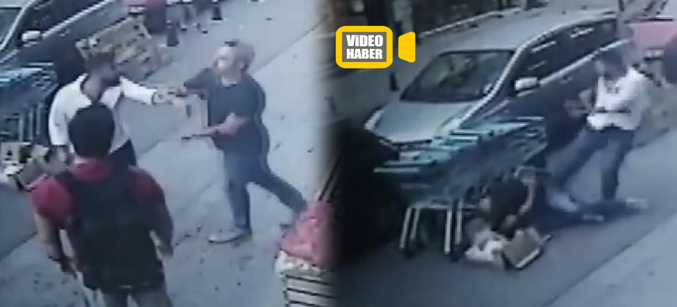 Kadıköy'de bıçaklı dehşet kamerada