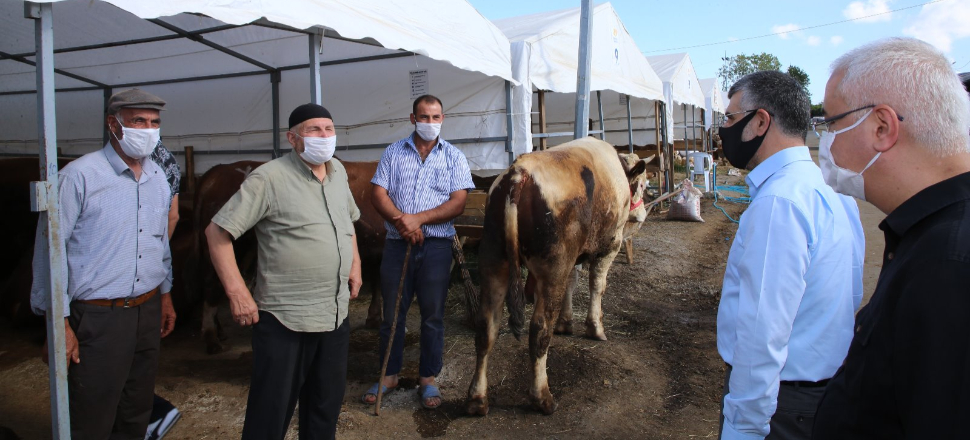 Sultanbeyli kurban pazarında korona tedbirleri tam