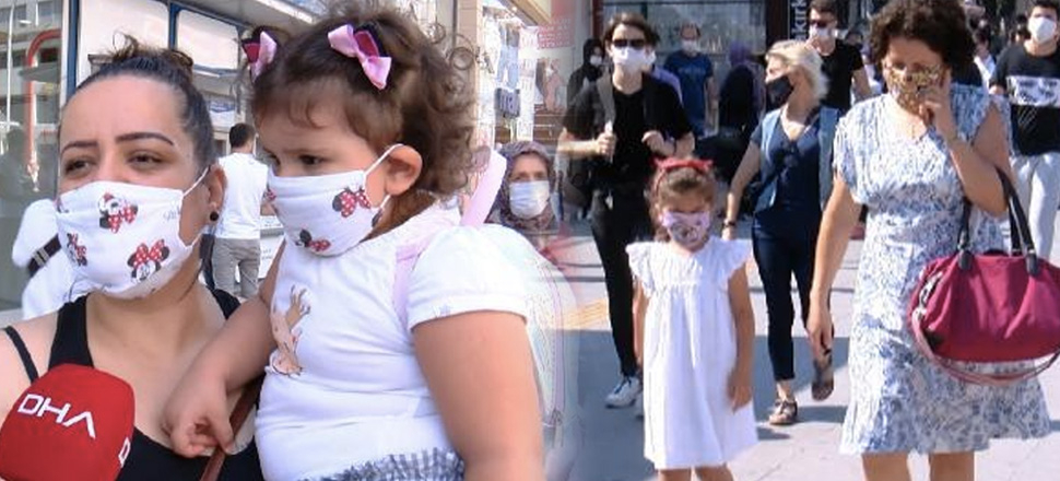 Çocuklara desenli maske taktırırken dikkat