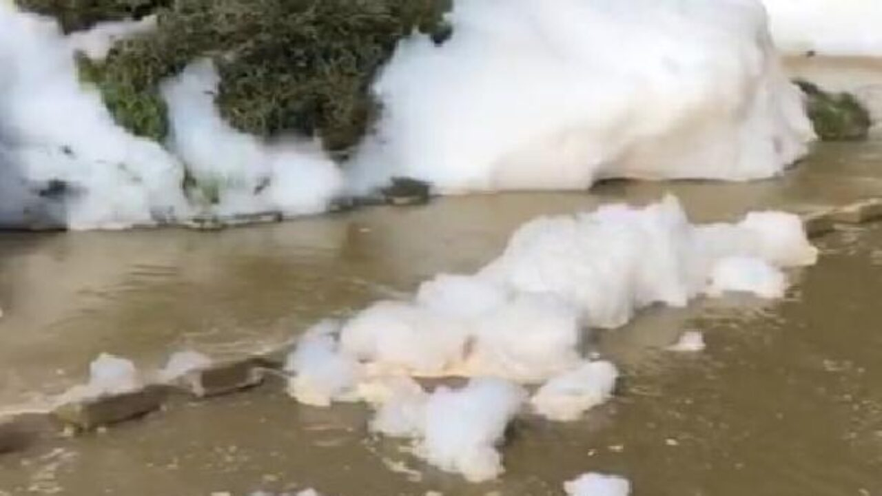 Tarsus'da şaşırtan görüntü! Dere köpürdü...