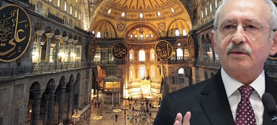Ayasofya Camii'nde ilk namaz kılınmaya başlandığı sırada Kemal Kılıçdaroğlu Lozan tweeti attı