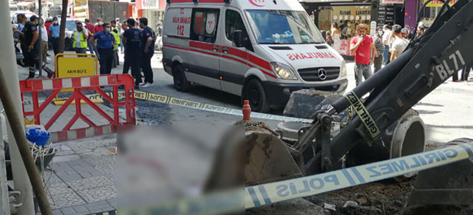 Bakırköy’de üzerine kepçe düşen işçi feci şekilde öldü