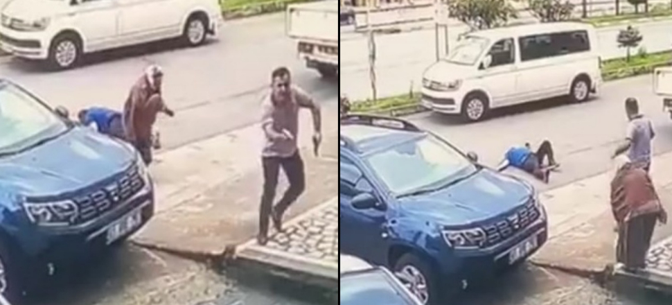 Cinayet anı kamerada!