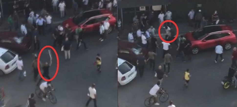 Bursa'da sopalı yumruklu yol verme kavgası