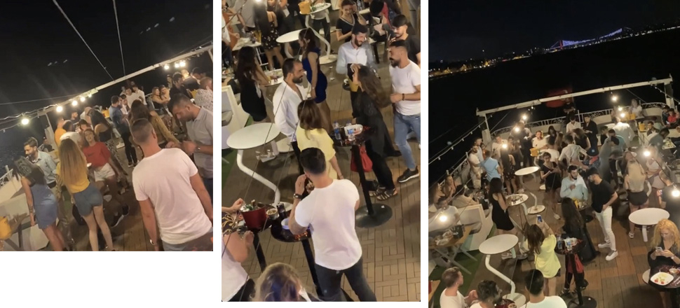 İstanbul Boğazı'nda 'pes' dedirten parti!