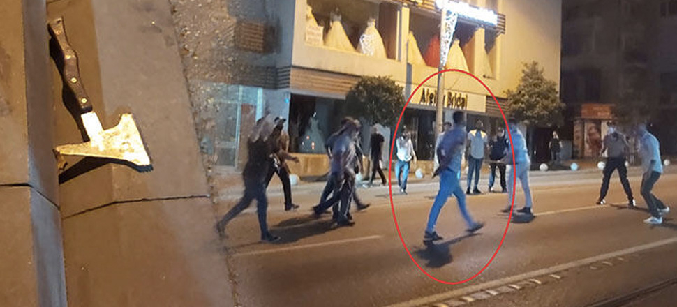 Bursa'da baltalı eski koca caddeyi cehenneme çevirdi