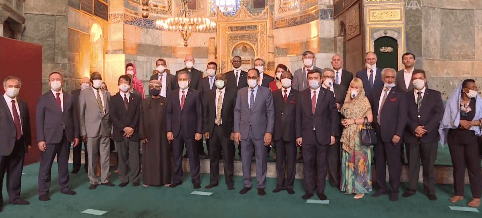 Türkiye'de görev yapan büyükelçiler Ayasofya'da